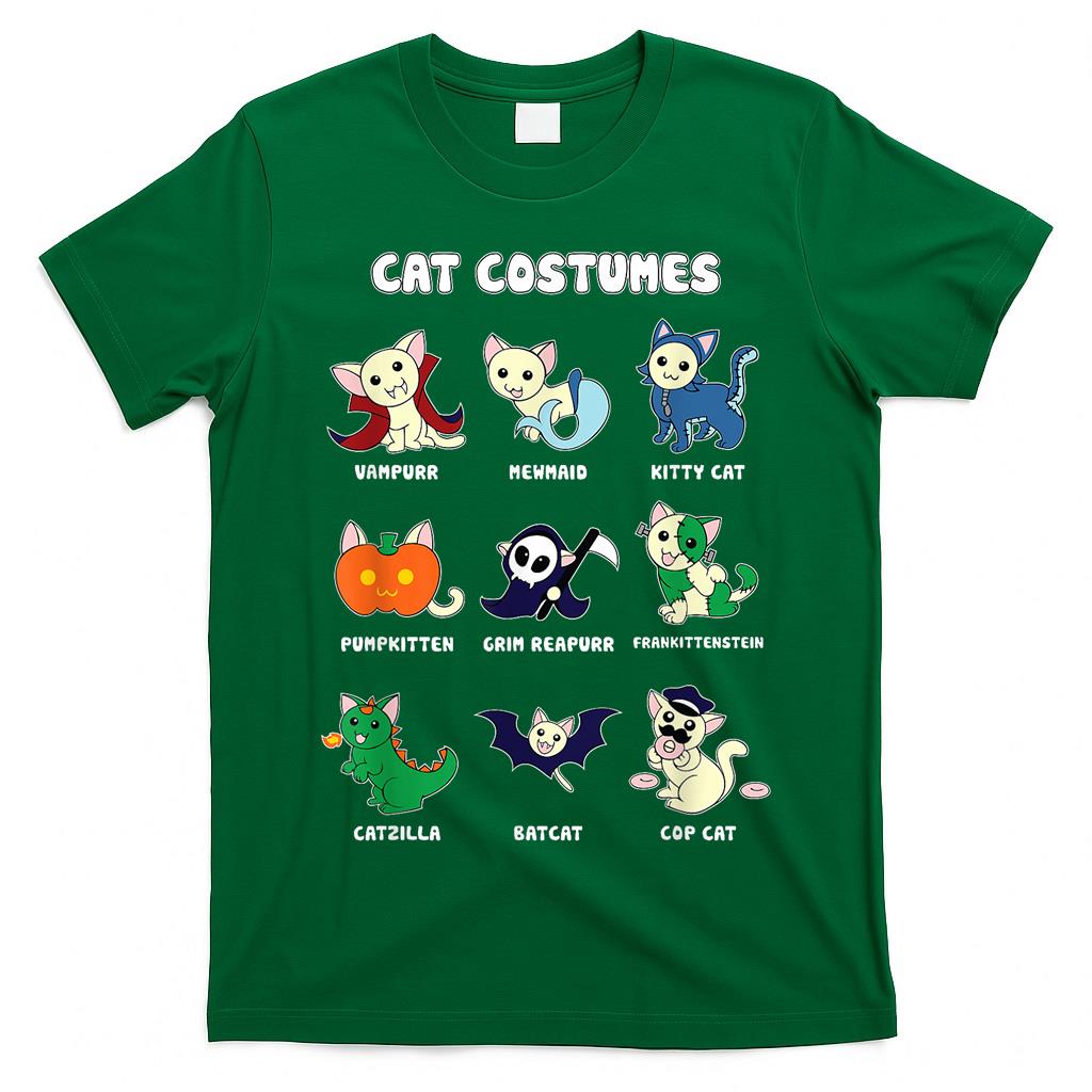 Cat Happy Halloween Costumes Funny Kitten Trick or Treat  for Men Women Kids T-Shirt