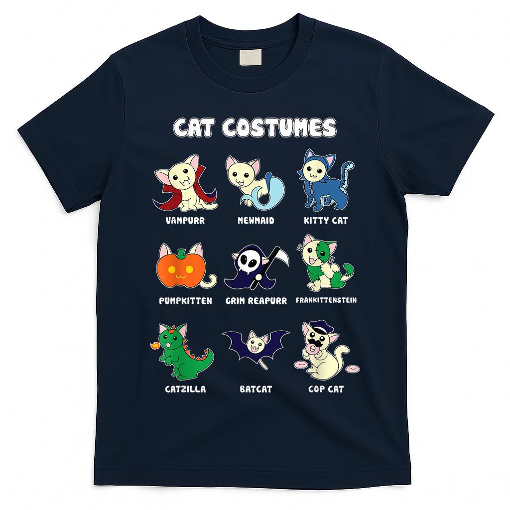 Cat Happy Halloween Costumes Funny Kitten Trick or Treat  for Men Women Kids T-Shirt