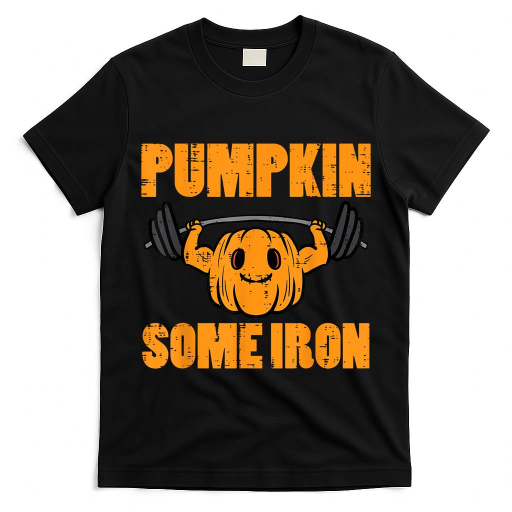Halloween Gym Pumpkin Some Iron Workout Costume Men Women T-Shirt