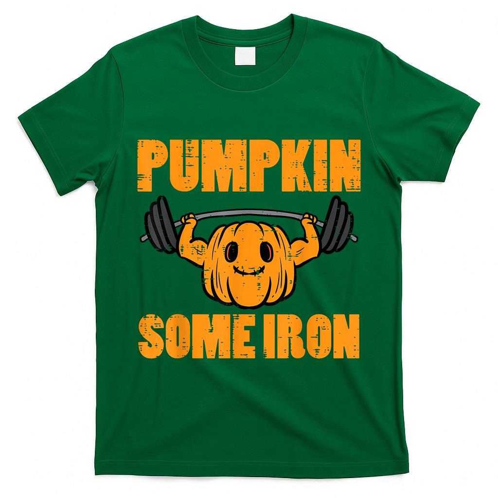 Halloween Gym Pumpkin Some Iron Workout Costume Men Women T-Shirt