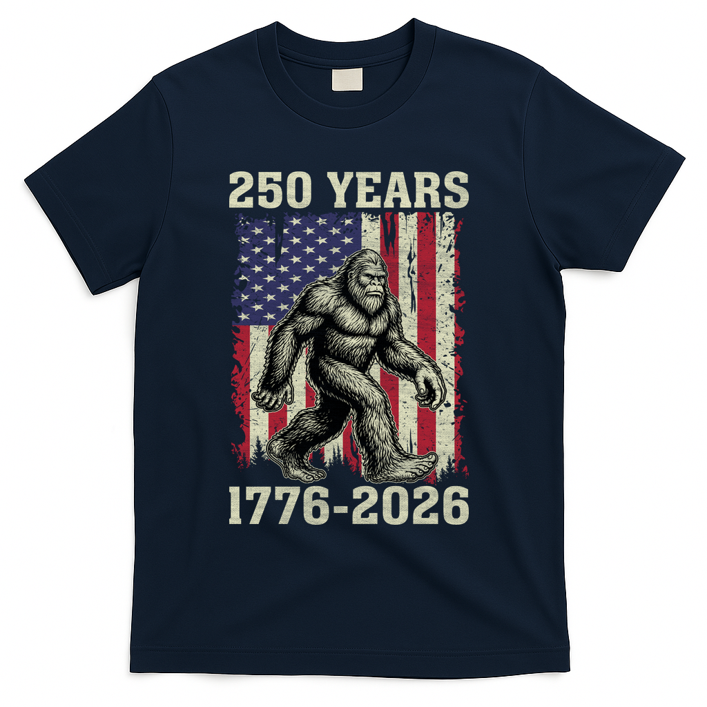 250th Anniversary 1776-2026 Big Foot USA 250 Years T-Shirt - Navy