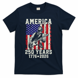 250th Anniversary Abraham Lincoln Guitar 250 Years Birthday T-Shirt - Navy