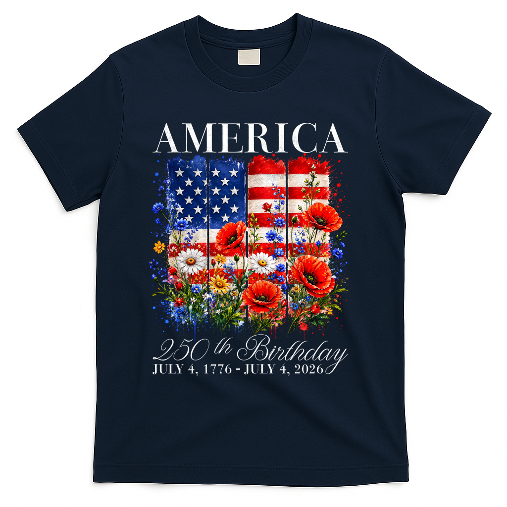 250th Anniversary USA 4th Of July America 250 Years T-Shirt - Navy