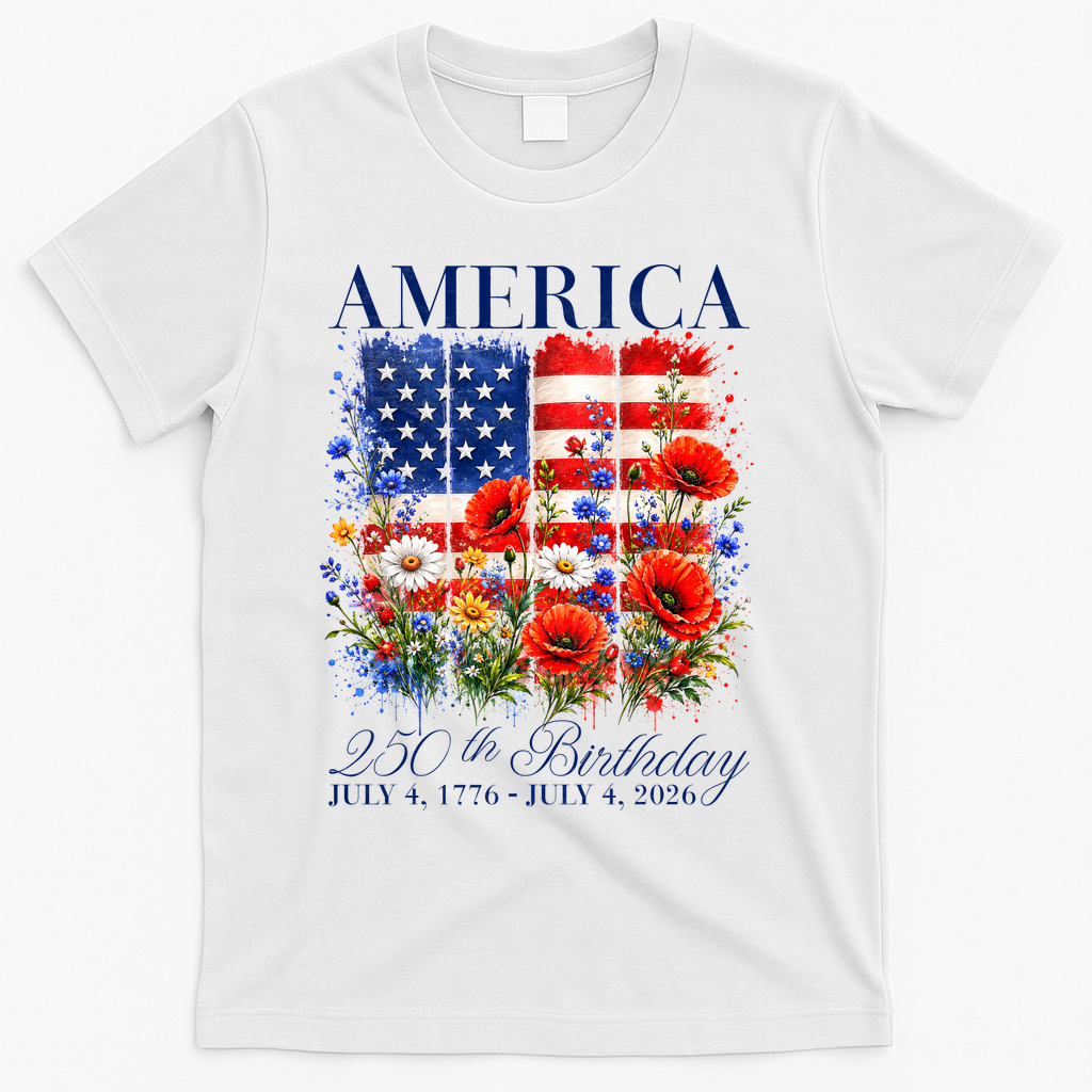 250th Anniversary USA 4th Of July America 250 Years T-Shirt - White
