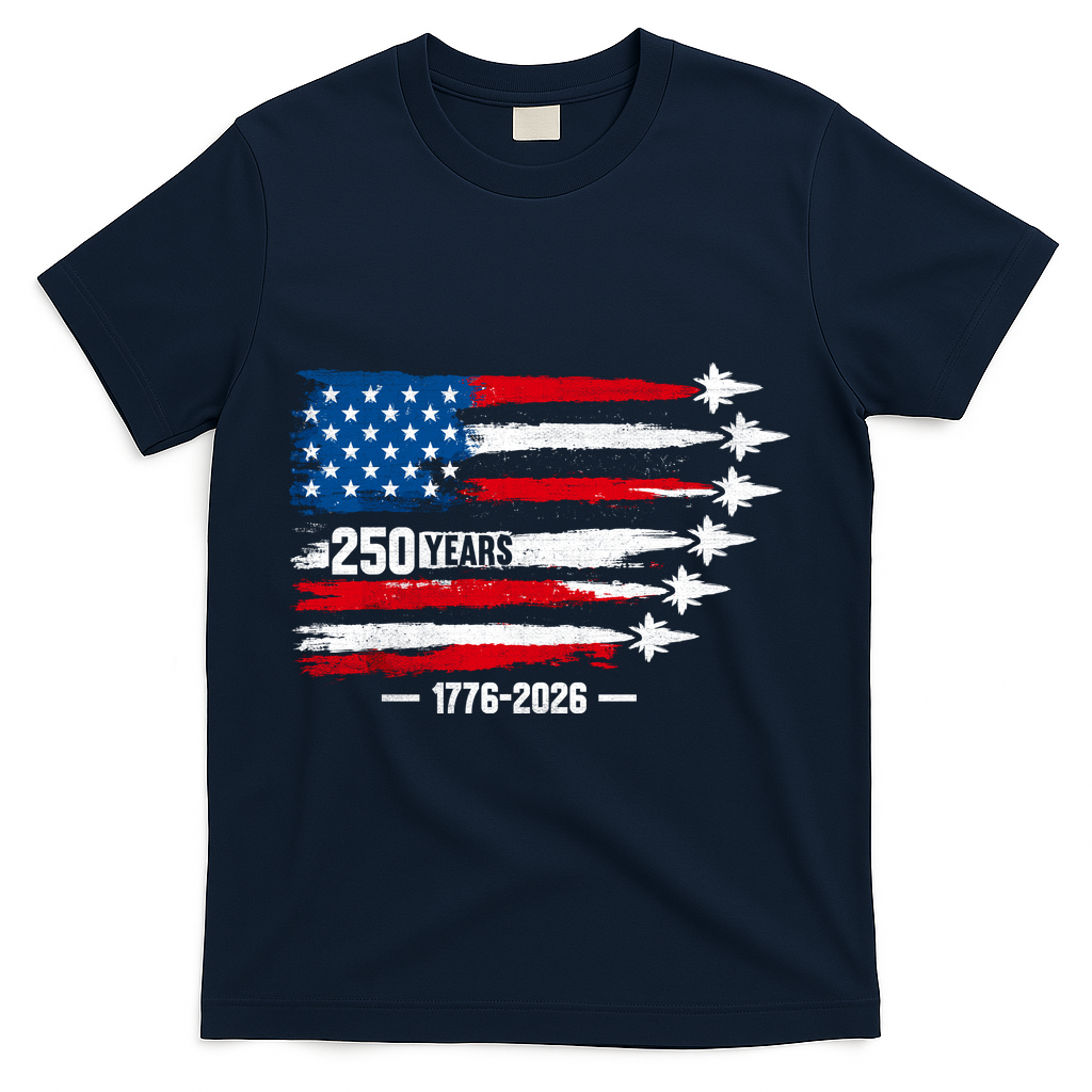 250th Anniversary USA Patriotic 250 Years American T-Shirt - Navy