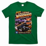 2026 Cruising Woodward M1 - 1970s Horsepower Decade Edition T-Shirt - Irish Green