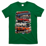 2026 Cruising Woodward — 1960s Decade Edition: The Muscle Era Begins T-Shirt - Irish Green