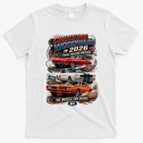 2026 Cruising Woodward — 1960s Decade Edition: The Muscle Era Begins T-Shirt - White