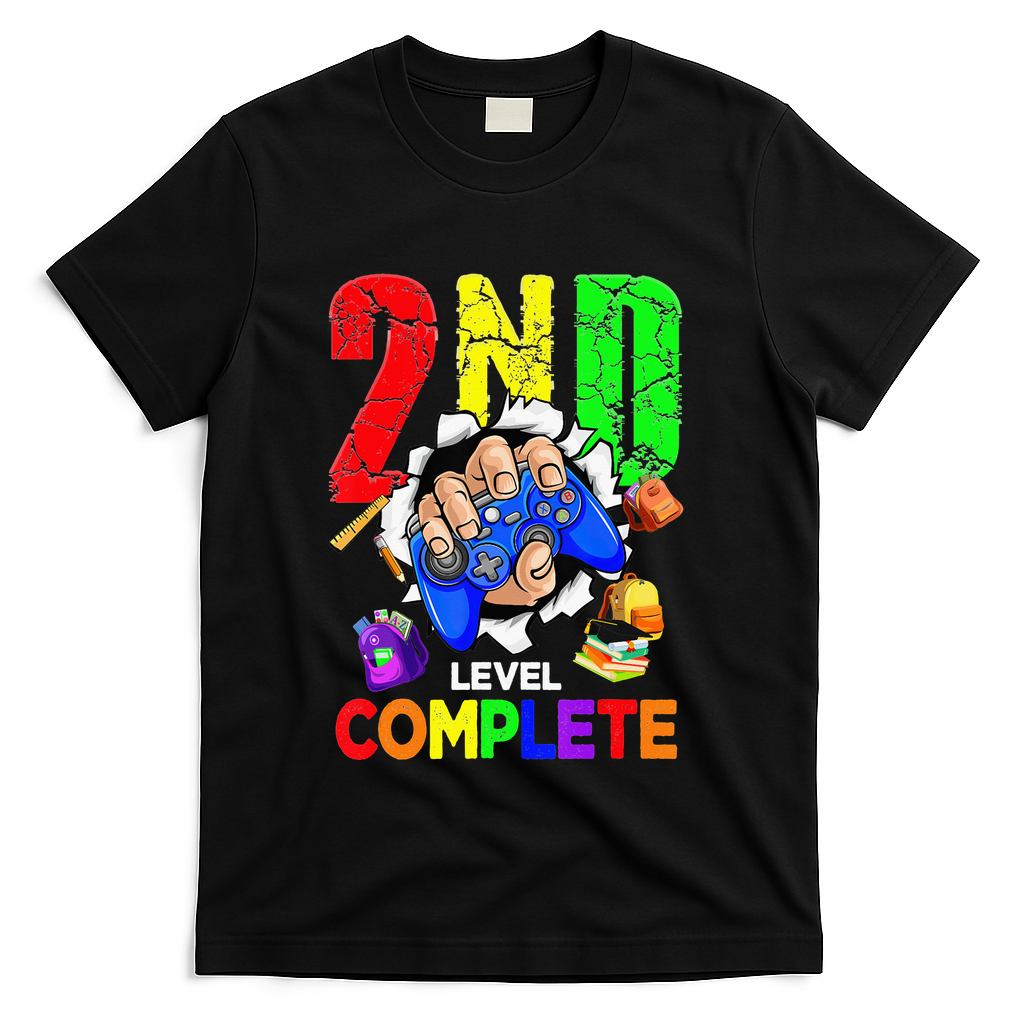 2Nd Grade Level Complete Graduation Last Day Of School T-Shirt - Black