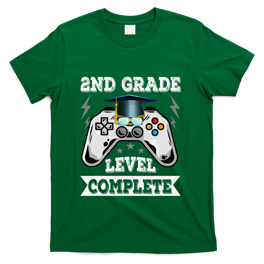 2nd Grade Level Complete Last Day Of School Graduation T-Shirt - Green