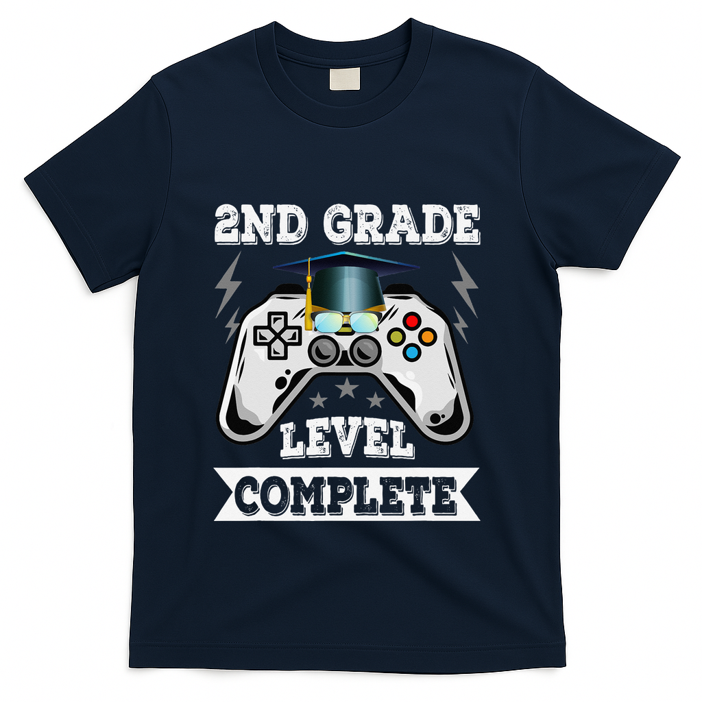 2nd Grade Level Complete Last Day Of School Graduation T-Shirt - Navy