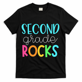 2nd Teacher Team - Second Grade Rocks T-Shirt - Black