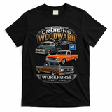 2026 Woodward Ave M1 Chrome Haulers VIntage Trucks T-Shirt - Black