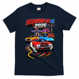 2026 Woodward Ave M1 Neon Lights  T-Shirt - Navy Blue