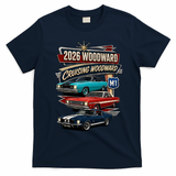 2026 Woodward Cruising M1 Classic Car Cruise Mustang T-Shirt - Navy Blue
