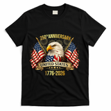 250 Years American Anniversary 1776-2026 T-Shirt - Black