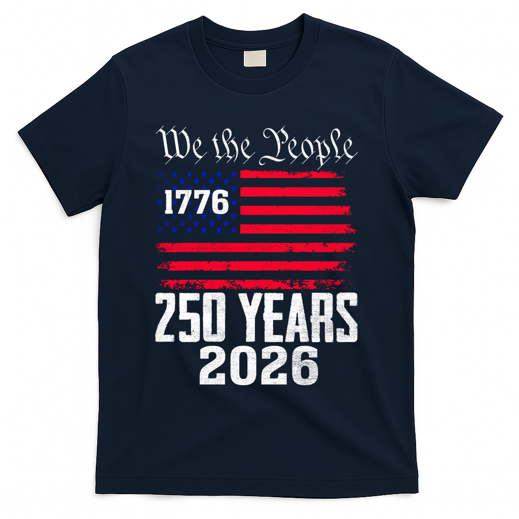 250 Years American 250th Anniversary USA T-Shirt - Navy