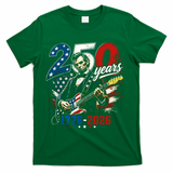 250 Years Abraham Lincoln Guitar July 4th 250th Anniversary T-Shirt - Green