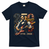 250 Years Abe Lincoln Playing Guitar 250th Anniversary  T-Shirt - Navy