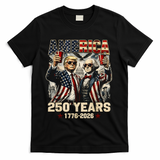 250 Years Donald Trump George Washington 1776-2026  T-Shirt - Black