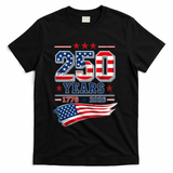 250 Years Of America 1776-2026 Patriotic Celebration T-Shirt - Black