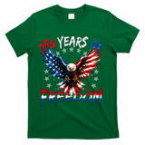 250  Years Of Freedom Painted American Flag Eagle T-Shirt - Green
