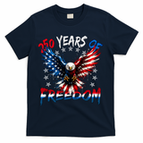 250  Years Of Freedom Painted American Flag Eagle T-Shirt - Navy