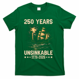 250 Years Patriotic Ship 1776-2026 250th Anniversary T-Shirt - Green
