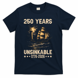 250 Years Patriotic Ship 1776-2026 250th Anniversary T-Shirt - Navy