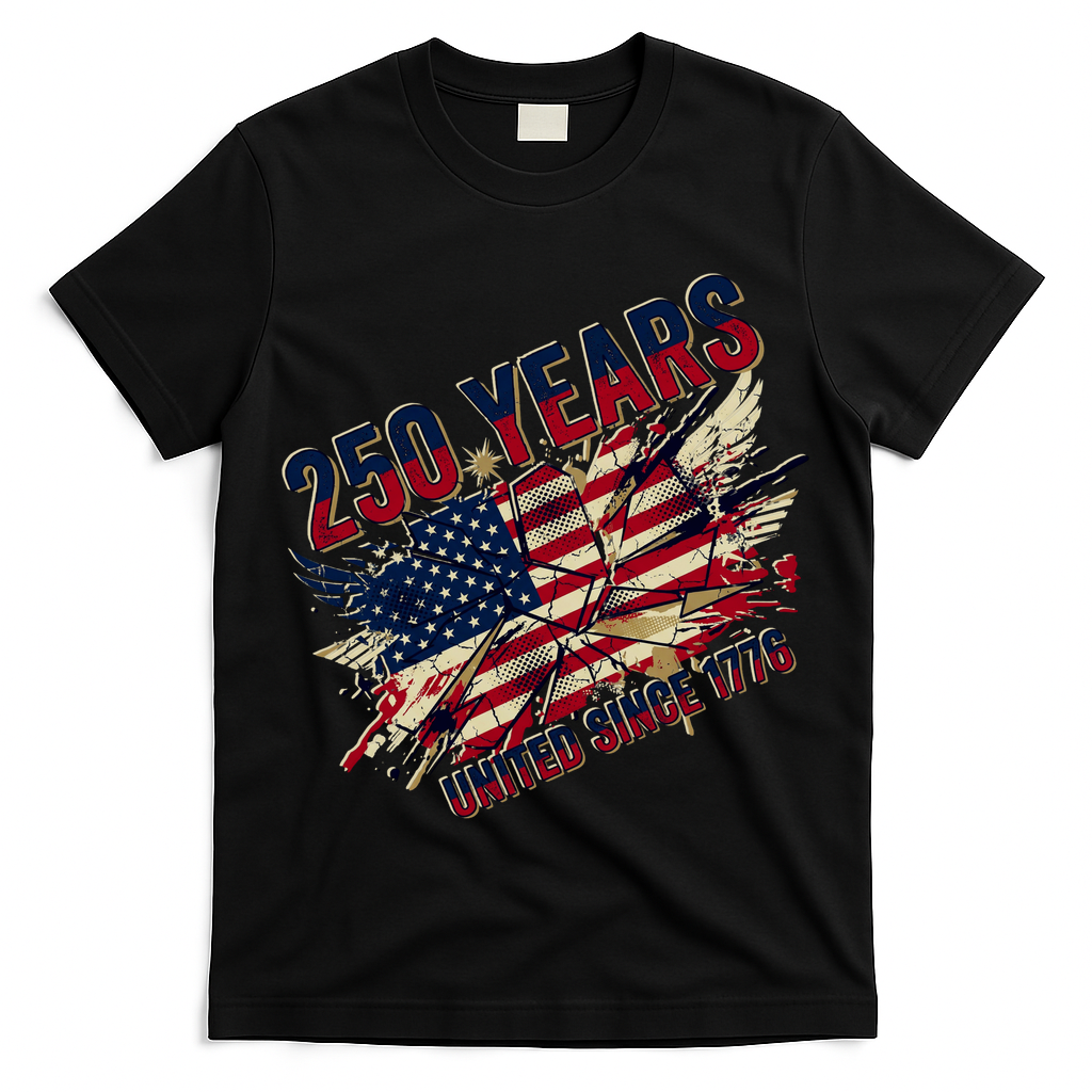 250 Years United Since 1776 Celebrating United States Of America 250th Birthday T-Shirt