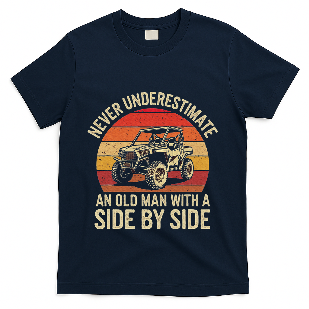 Never Underestimate An Old Man With A Side By Side Vintage T-Shirt