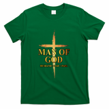 Man Of God Husband Dad Papa Cross Religious God Bible Christ T-Shirt