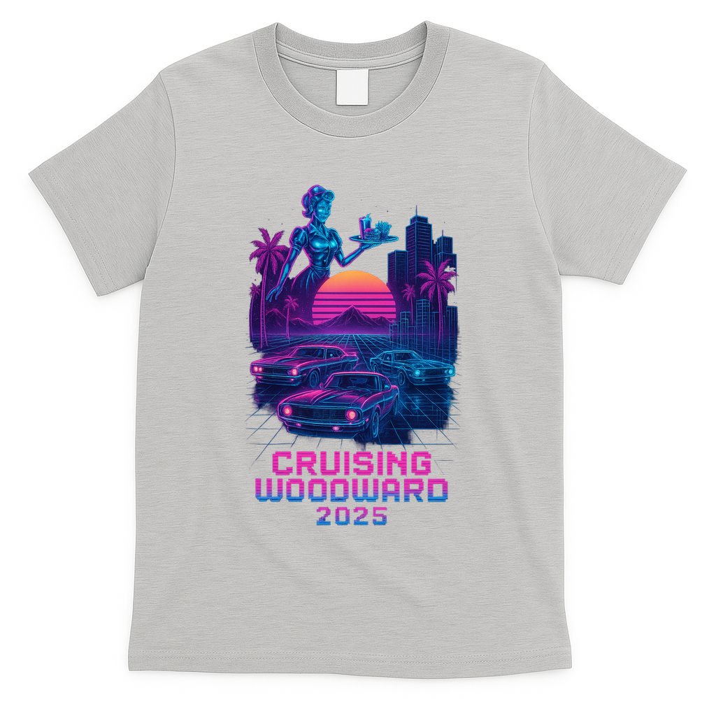 2025 Cruising Woodward Neon Vibes T-Shirt