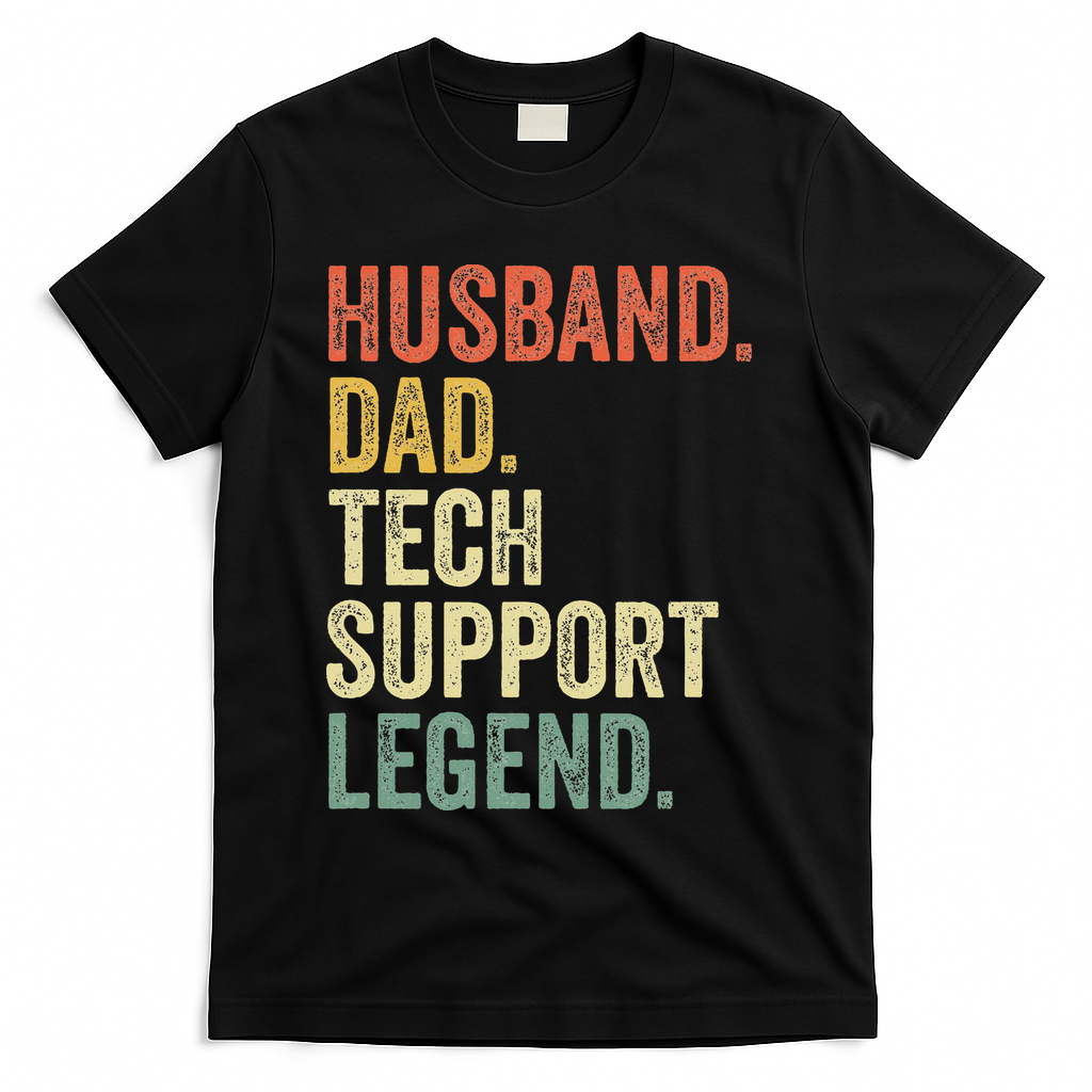 Tech Support Christmas Gifts For Dad Husband T-Shirt