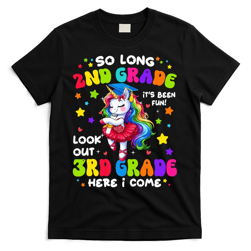 2nd Grade Graduation Girl 3rd Grade Here I Come Unicorn Grad  T-Shirt