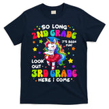 2nd Grade Graduation Girl 3rd Grade Here I Come Unicorn Grad  T-Shirt