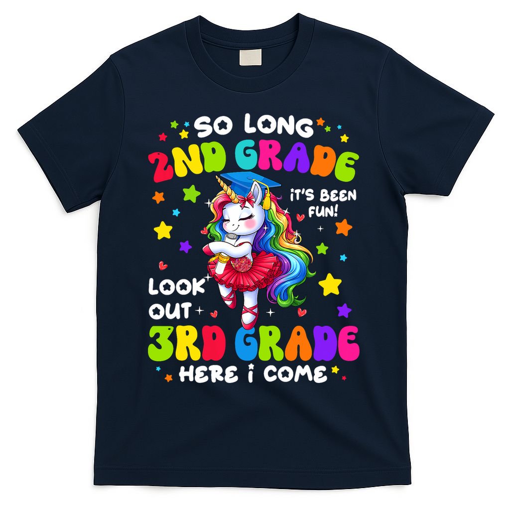 2nd Grade Graduation Girl 3rd Grade Here I Come Unicorn Grad  T-Shirt