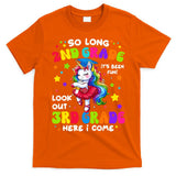 2nd Grade Graduation Girl 3rd Grade Here I Come Unicorn Grad  T-Shirt