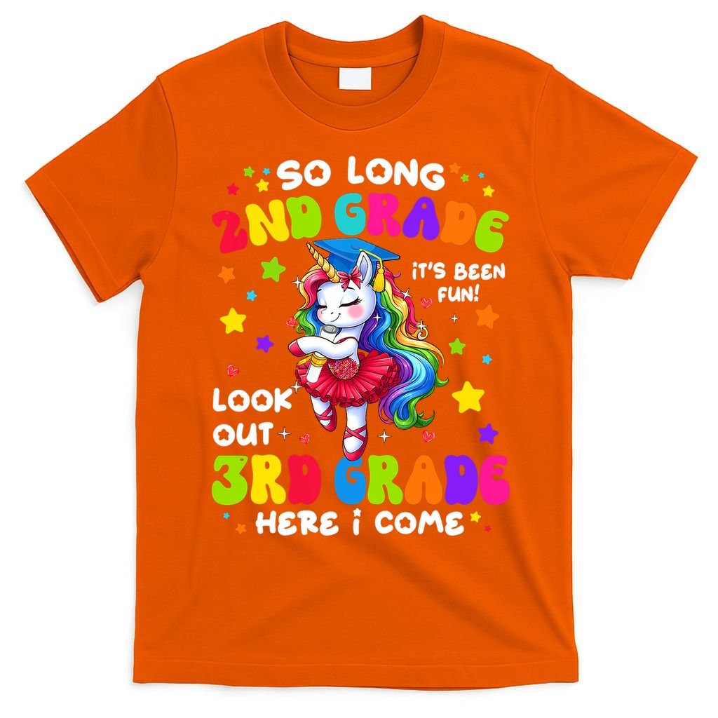 2nd Grade Graduation Girl 3rd Grade Here I Come Unicorn Grad  T-Shirt