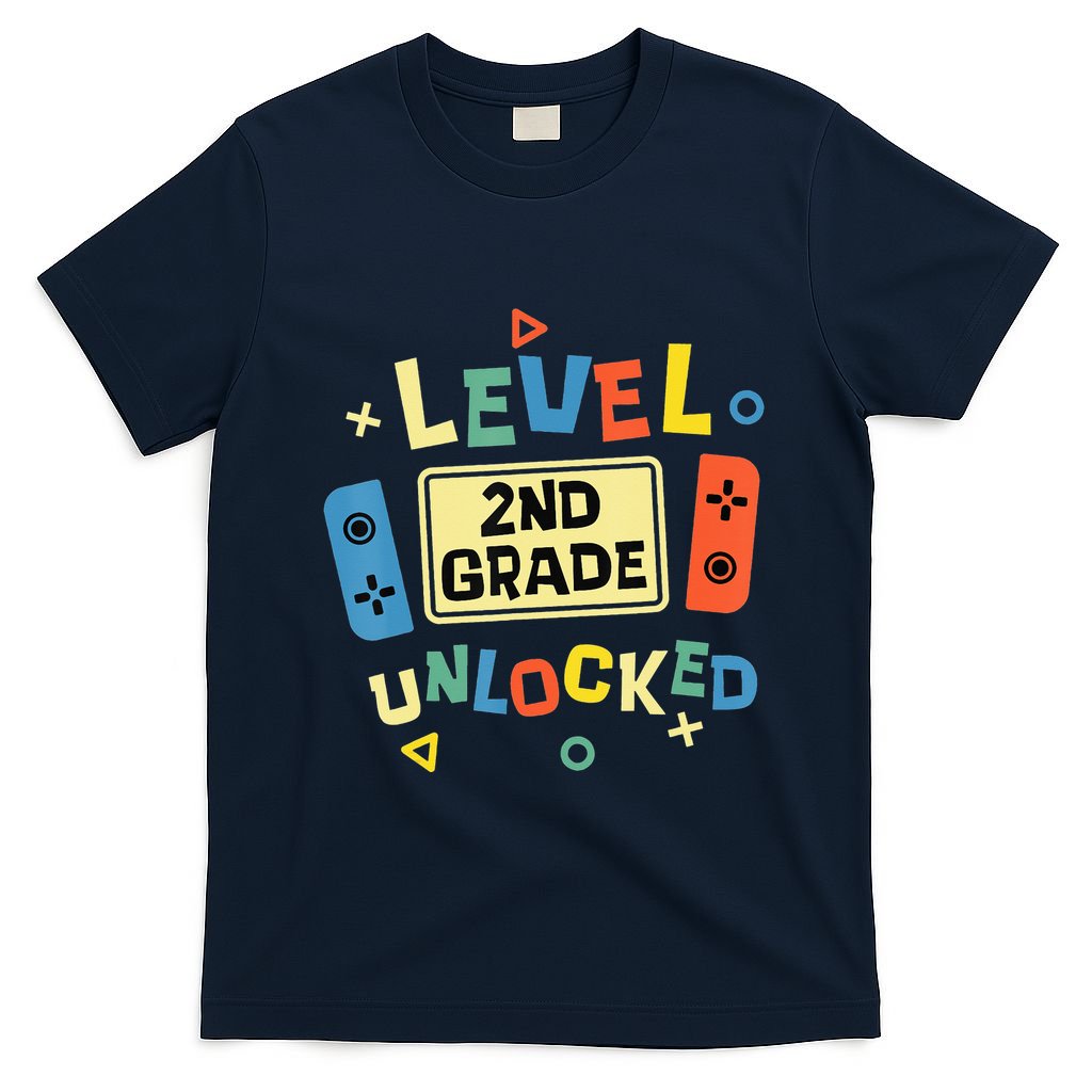 2Nd Grade Level Unlocked Video Gamer Back To School T-Shirt