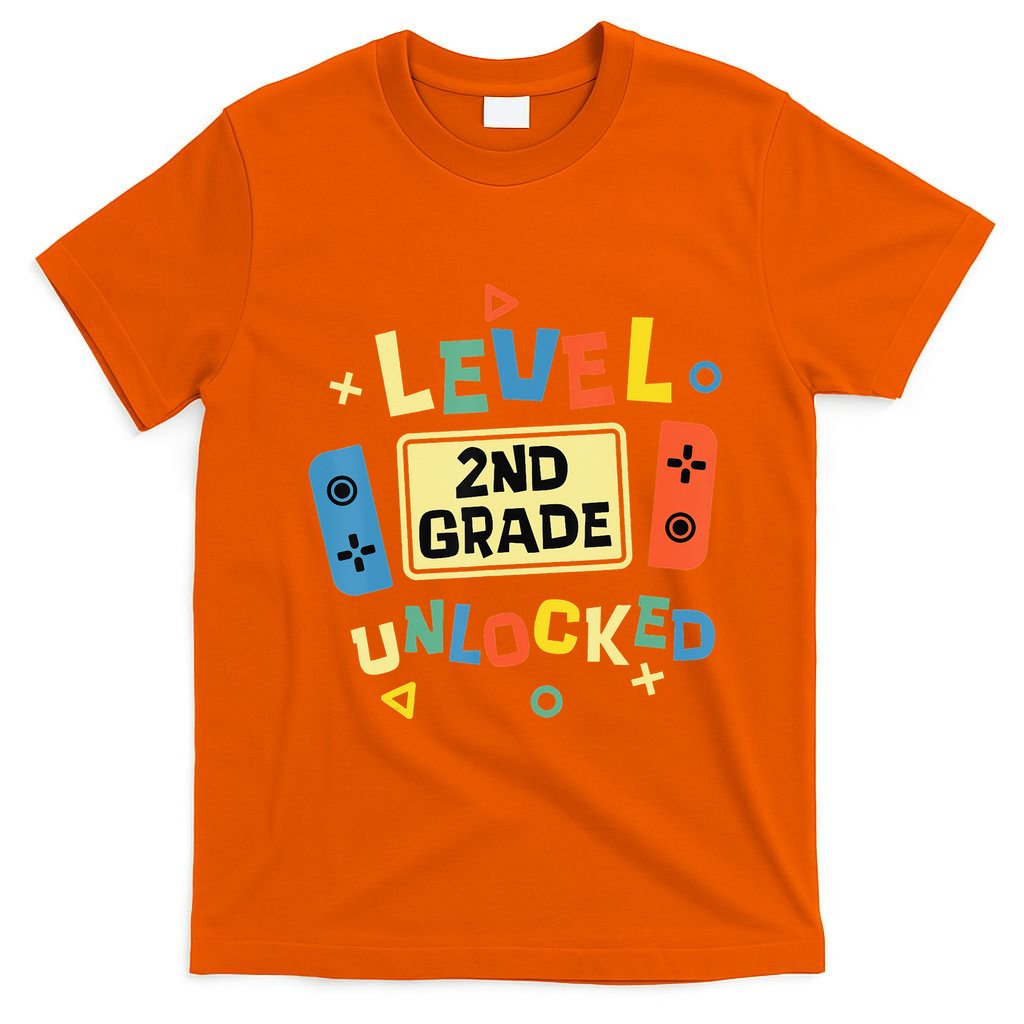 2Nd Grade Level Unlocked Video Gamer Back To School T-Shirt