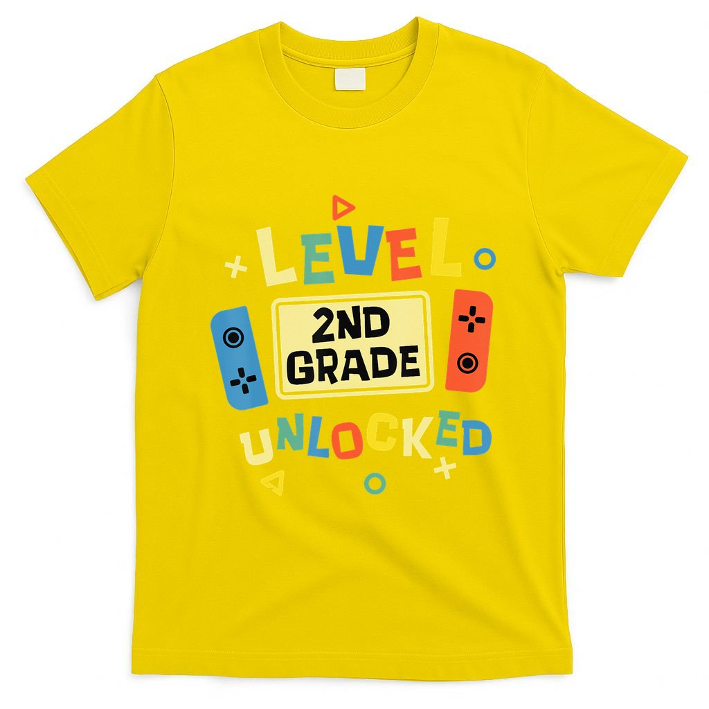 2Nd Grade Level Unlocked Video Gamer Back To School T-Shirt