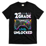 2nd Grade Level Unlocked Back To School First Day Gamer Boy T-Shirt