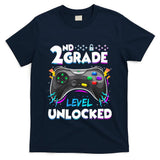 2nd Grade Level Unlocked Back To School First Day Gamer Boy T-Shirt