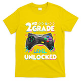 2nd Grade Level Unlocked Back To School First Day Gamer Boy T-Shirt