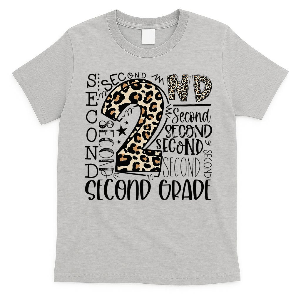 2nd Grade Typography Second Grade Teacher Back To School T-Shirt