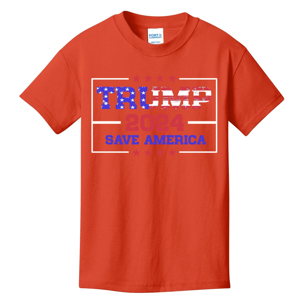 2024 Trump American Flag Gift Kids T-Shirt