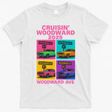 2025 Woodward Ave M1 Car Cruise Pop Art T-Shirt
