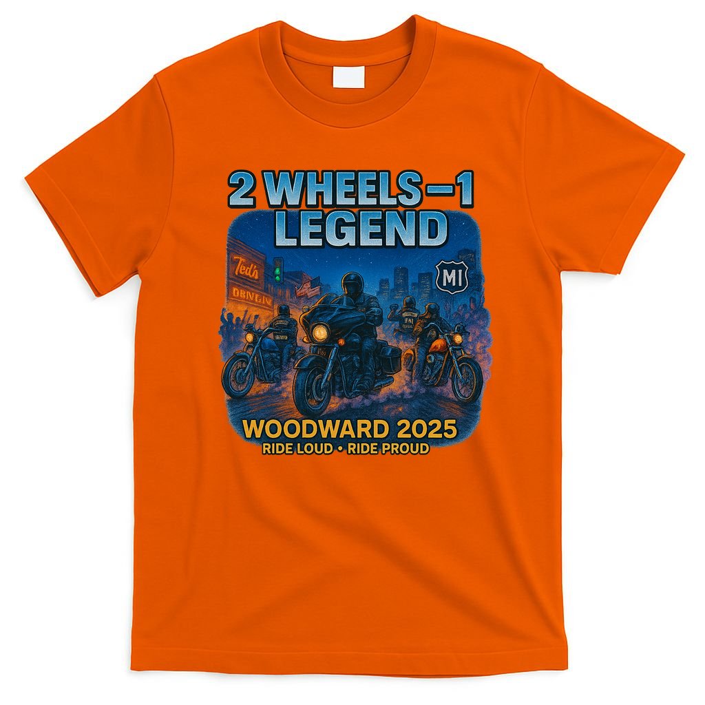 2025 Woodward Biker Legend 2 Wheels  T-Shirt