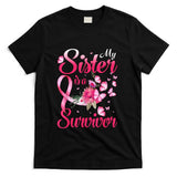 My Sister Is A Survivor Butterfly Breast Cancer Awareness T-Shirt